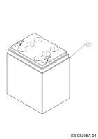 Ersatzteile MTD Rasentraktor Micro Rider Typ: 13AA26JC308  (2017) Batterie 