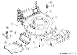 Cub Cadet Ersatzteile Motormäher mit Antrieb LM3 CR53s 12BBPV5L603  (2018) Deflektor, Mähwerksgehäuse, Mulchklappe, Waschdüse