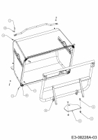 Ersatzteile WOLF-Garten Rasentraktor Scooter Mini / RDE 60 M Typ: 13A326SC650F  (2015) Anhängekupplung, Schraubensatz Grasfangsack 