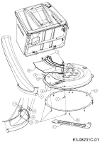 Cub Cadet Ersatzteile Rasentraktoren CC 114 TA 13B226HD603  (2016) Auswurfschacht, Deflektor, Messer