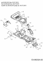 Ersatzteile MTD Rasentraktor Minirider 60 RD Typ: 13A625SC600  (2016) Frontgewicht, Verkleidungen ab 26.06.2015 bis 16.07.2015 