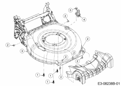 Ersatzteile MTD Benzin Rasenmäher mit Antrieb Optima 53 SPOEHW Typ: 12AEPHS7600  (2014) Mähwerksgehäuse 