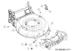 Cub Cadet Ersatzteile Motormäher mit Antrieb LM1 CR53 12A-PQSC603  (2018) Mähwerksgehäuse, Waschdüse