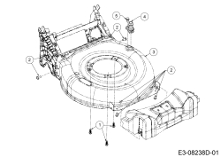 Cub Cadet Ersatzteile Motormäher mit Antrieb LM2 DR53s 12BBPQKC603 (2019) Mähwerksgehäuse, Waschdüse