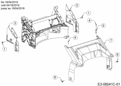 Ersatzteile MTD Benzin Rasenmäher mit Antrieb Advance 53 SPKVHW Typ: 12AKPN7D600  (2018) Abdeckung hinten bis 18/04/2018 