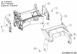 Ersatzteile MTD Benzin Rasenmäher mit Antrieb Advance 53 SPKVHW Typ: 12BKPN7D600 (2019) Abdeckung hinten, Holmbraketten (6) 