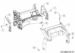 Ersatzteile MTD Benzin Rasenmäher mit Antrieb Advance 53 SPKVHW Typ: 12AKPN7D600 (2020) Abdeckung hinten, Holmbraketten 