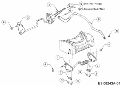 Ersatzteile MTD Benzin Rasenmäher mit Antrieb Optima 53 SPB Typ: 12A-PG8R600  (2013) Höhenverstellung 