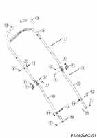 Ersatzteile MTD Benzin Rasenmäher mit Antrieb Advance 53 SPKVHW Typ: 12AKPN7D600  (2016) Holm 