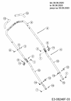 Ersatzteile MTD Benzin Rasenmäher mit Antrieb Advance 53 SPKVHW Typ: 12BKPN7D600 (2020) Holm bis 30.06.2020 