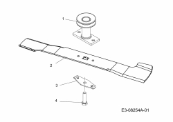 Ersatzteile MTD Benzin Rasenmäher mit Antrieb Optima 53 SPB Typ: 12A-PG8R600  (2013) Messer, Messeraufnahme 