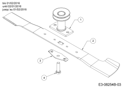 Cub Cadet Ersatzteile Motormäher mit Antrieb CC 53 SPSO 12A-PRKC603  (2016) Messer, Messeraufnahme bis 01/02/2016