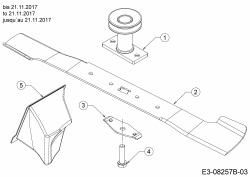 Ersatzteile MTD Benzin Rasenmäher mit Antrieb Advance 53 SPKVHW Typ: 12AKPN7D600  (2018) Messer, Messeraufnahme, Mulchstopfen bis 21.11.2017 