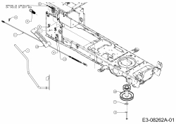 Ersatzteile WOLF-Garten Rasentraktor Expert 107.175 A Typ: 13AD90WG650  (2013) Mähwerkseinschaltung, Motorkeilriemenscheibe 