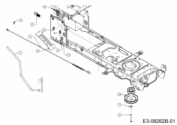 Ersatzteile WOLF-Garten Rasentraktor Expert 107.175 A Typ: 13BD90WG650  (2014) Mähwerkseinschaltung, Motorkeilriemenscheibe 