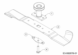 Cub Cadet Ersatzteile Motormäher mit Antrieb CC 46 SPB V 12BVK15E603  (2015) Messer, Messeraufnahme