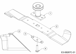 Ersatzteile WOLF-Garten Benzin Rasenmäher mit Antrieb Expert 46 BA V Typ: 12BVK15E650  (2017) Messer, Messeraufnahme, Mulchstopfen 