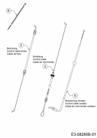Ersatzteile Massey Ferguson Motormäher mit Antrieb MF 53 SPKV Typ: 12BVQ57D695  (2016) Bowdenzüge