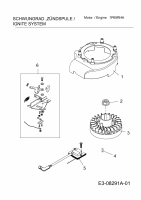 Ersatzteile MTD-Motoren Vertikal 1P65RHA Typ: 752Z1P65RHA  (2013) Schwungrad, Zündspule