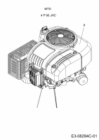 Ersatzteile MTD Rasentraktor 76 SD Typ: 13B226JD600  (2014) Motor MTD 