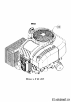 Ersatzteile MTD Rasentraktor Minirider 76 RDE Typ: 13A226SD600  (2018) Motor MTD 