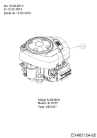 Cub Cadet Ersatzteile Rasentraktoren CC 717 HG 13HD79DG603  (2014) Motor Briggs & Stratton bis 10.02.2014