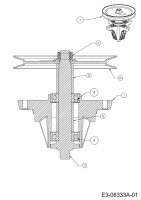 Ersatzteile MTD Rasentraktor 20/46 Typ: 13AT77KT308  (2011) Messerspindel 618-04865A 