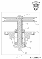 Cub Cadet Ersatzteile Rasentraktoren CC 1022 KHT 13HP93AT603  (2016) Messerspindel 618-04865A
