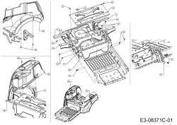 Cub Cadet Ersatzteile Zero Turn RZT S 42 17ADCBDS603  (2015) Sitzplatte, Trägerplatte Tank, Tankverkleidung