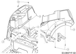 Cub Cadet Ersatzteile Zero Turn XZ2 127 17AICBYQ603  (2018) Tankhalter