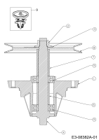 Cub Cadet Ersatzteile Zero Turn RZT S 46 17AFCBDT603  (2013) Messerspindel 618-05078