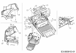 Cub Cadet Ersatzteile Zero Turn XZ1 107 17CMCACS603  (2017) Sitzplatte, Trägerplatte Tank, Tankverkleidung