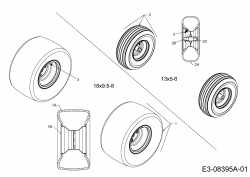 Cub Cadet Ersatzteile Zero Turn XZ2 127 17AICBDQ603  (2017) Räder 13x5 + 18x9.5