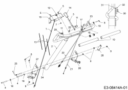 Ersatzteile MTD Motorhacke T/405 M Typ: 21AA46M3678  (2015) Holm, Schaltzug 