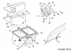 Ersatzteile Zubehör Garten- und Rasentraktoren Grasfangeinrichtung für Aufsitzmäher mit 30/76cm Mähwerk Typ: 19A30014OEM  (2019) Auswurfkanal unten, Gewicht, Grasfangsack