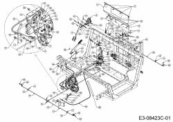 Ersatzteile Massey Ferguson Utility Vehicle MF 20 MD Typ: 37AK468D695R  (2016) Bowdenzüge, Bremspedal, Bremsschläuche, Handbremshebel