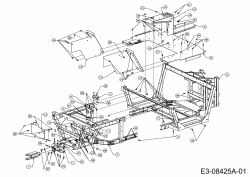 Ersatzteile Massey Ferguson Utility Vehicle MF 20 MD Typ: 37AK468D695R  (2016) Anhängekupplung hinten, Rahmen