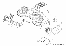 Ersatzteile Zubehör Zero Turn Grasfangeinrichtung für RZT 50 mit Mähwerk P (50/127cm) Typ: 19B70004100 (2016) Auswurfschacht