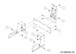 Ersatzteile Zubehör Zero Turn Grasfangeinrichtung für RZT 50 mit Mähwerk P (50/127cm) Typ: 19B70004100 (2016) Befestigung Aufnahmebügel