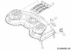 Ersatzteile Zubehör Zero Turn Grasfangeinrichtung für RZT 50 mit Mähwerk P (50/127cm) Typ: 19B70004100 (2018) Highlift-Messer