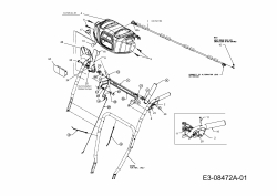 Ersatzteile MTD Schneefräse ME 61 K Typ: 31AY53T2696  (2014) Armaturenbrett, Schalthebel 