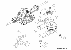 Ersatzteile MTD Rasentraktor 15.5/42 Typ: 13AM775S308  (2016) Getriebeträger, Halter Spannrolle 