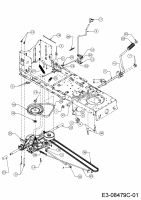 Ersatzteile MTD Rasentraktor 20/42 Typ: 13BT77KS308  (2018) Fahrantrieb 