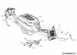 Ersatzteile Troy-Bilt Rasentraktoren TB 38 Typ: 13A177KF309  (2016) Motorhaube K-Style