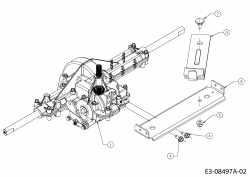 Ersatzteile MTD Rasentraktor 117/22 Typ: 13AT785T306  (2013) Getriebe, Spannrollenarm, Variatorhalter 