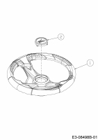 Ersatzteile MTD Rasentraktor 20/42 Automatic Typ: 13AT785S306  (2017) Lenkrad 