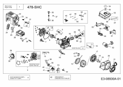 Ersatzteile MTD-Motoren Horizontal 478-SHC Typ: 752Z478-SHC  (2015) Motor