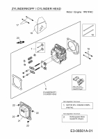 Ersatzteile MTD-Motoren Vertikal 1P61FHC Typ: 752Z1P61FHC  (2014) Zylinderkopf