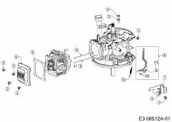 Ersatzteile MTD-Motoren Vertikal 1X65RH Typ: 752Z1X65RH  (2014) Reglerhebel, Ventildeckel