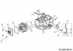 Ersatzteile MTD-Motoren Vertikal 5X65RH Typ: 752Z5X65RH  (2016) Reglerhebel, Ventildeckel